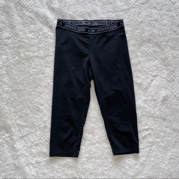 Power Core black cropped leggings - Picture 1 of 3